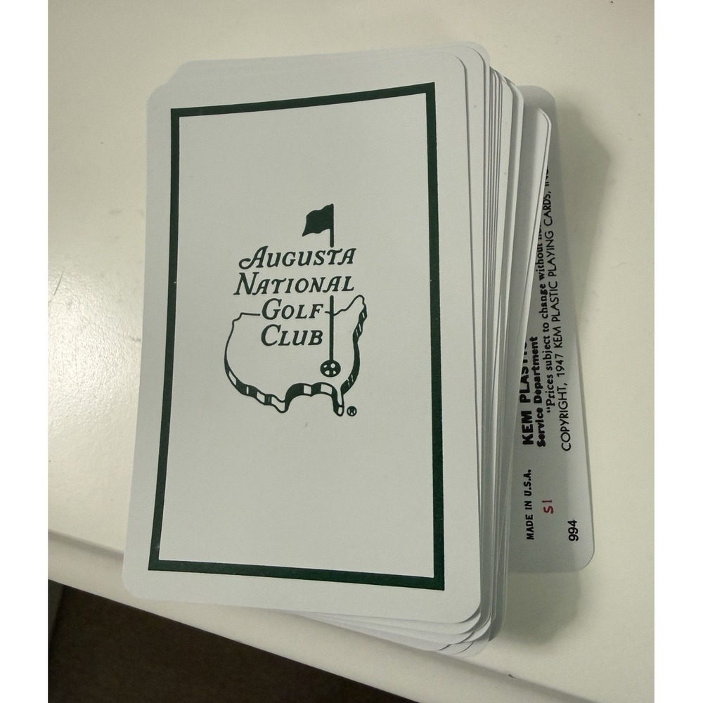Vintage Augusta National Golf Club Playing Cards Incomplete Missing 10 Spades